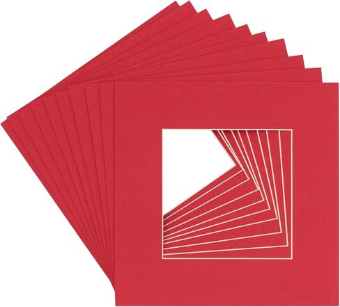 8x8 MAT Bevel Cut for 4x4 Photos - Precut Brittany Blue Square Photo Photo Poard فتحة - حمض خالٍ من الحامض لحماية صورك - مقطوعة للصور العائلية ، حزمة من 1 matboard in Kuwait
