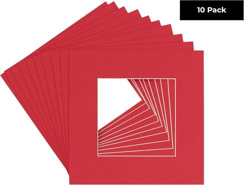8x8 MAT Bevel Cut for 4x4 Photos - Precut Brittany Blue Square Photo Photo Poard فتحة - حمض خالٍ من الحامض لحماية صورك - مقطوعة للصور العائلية ، حزمة من 1 matboard in Kuwait