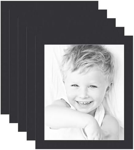 11x14 Smooth Black/Black Custom Mat for Picture Frame with 7x10 Opening Size (Mat Only, Frame NOT Included) - 1 Pack in Saudi Arabia