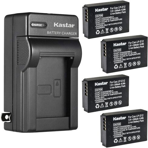 Kastar AC Wall Battery Charger Replacement for Canon LP-E12 LPE12 Battery, Canon LC-E12 LC-E12E Charger, Canon EOS 100D, EOS M, EOS M2, EOS M10, EOS M100, EOS M200, PowerShot SX70 HS Camera in Saudi Arabia