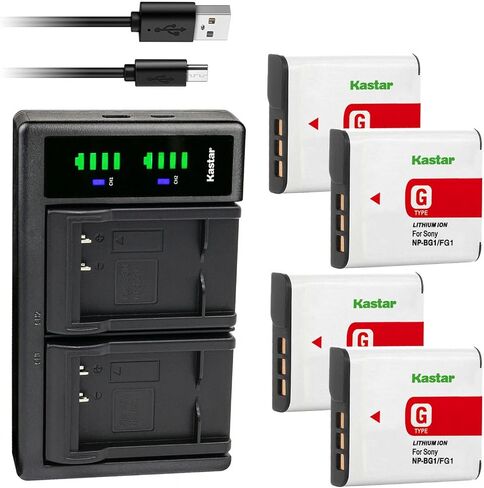 Kastar NP-BG1 LTD2 USB Battery Charger Replacement for Sony Cyber-Shot DSC-H50, Cyber-Shot DSC-H55, Cyber-Shot DSC-H70, Cyber-Shot DSC-H90, Cyber-Shot DSC-HX5, Cyber-Shot DSC-HX5V Camera in Kuwait