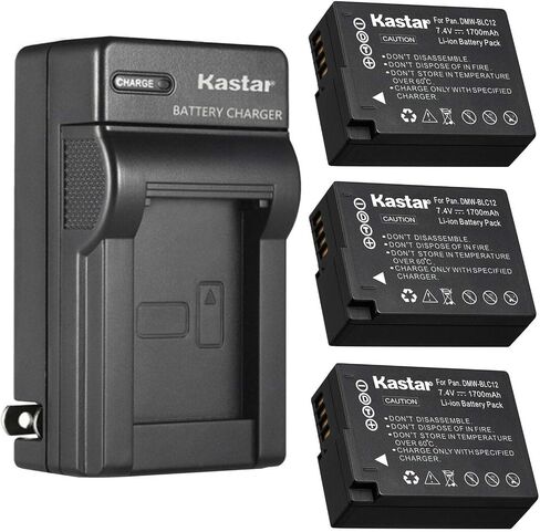Kastar AC Wall Battery Charger Replacement for Panasonic DMW-BLC12 DMW-BLC12E DMW-BLC12GK DMW-BLC12PP Battery, DE-A79 DE-A79B Charger, Pnasonic Lumix DMC-GH2H DMC-GH2HGK DMC-GH2HK DMC-GH2HS in Saudi Arabia