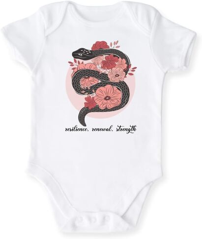 Resilience Snake Baby Bodysuit, Kids & Toddler T-Shirt – New Year Outfit for Baby Cute Snake Tee in Saudi Arabia