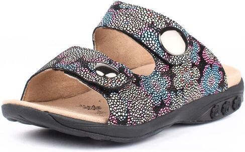 Therafit Eva Women's Leather Adjustable Strap Slip On Sandal - Special Edition - for Plantar Fasciitis/Foot Pain in Kuwait