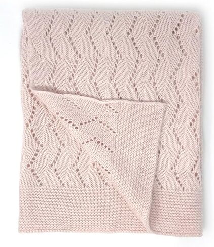 Ravelry Knitted Baby Blanket 30"x40" (French Blue) in Kuwait