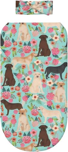 Boston Terrier Dogs Lovers Flower Floral Newborn Baby Swaddle Blankets Headbands Sets Breathable Nursery Shower Gift Set for Baby Boy and Baby Girl in Saudi Arabia
