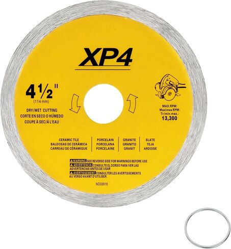 DW4765 4-1/2-Inch Diamond Blade for DE-Walt Angle Grinder | fits Extra Clean Dry or Wet Cutting Applications in Glass Tile, Ceramic Tile（2pack） in Kuwait