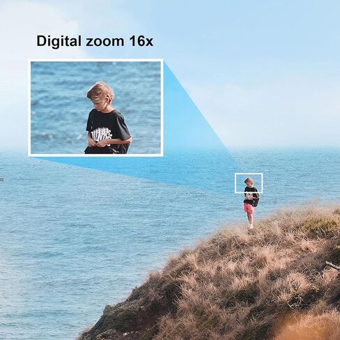 4K 48MP Digital Camera, 2.8 Inch Screen 16X Optical Zoom Anti Shake Auto Focus Retro Vlogging Camera with Flash Viewfinder Dial Compact Point and Shoot Cameras for Teens in Saudi Arabia