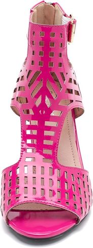 صندل المصارع للسيدات من Enelauge Strappy Hollow Out stunky High Cheels مفتوحًا لمضخات الكاحل ذات الكاحل الأبقار مع صندل الحفلات الصيفية البوهيمية in Kuwait