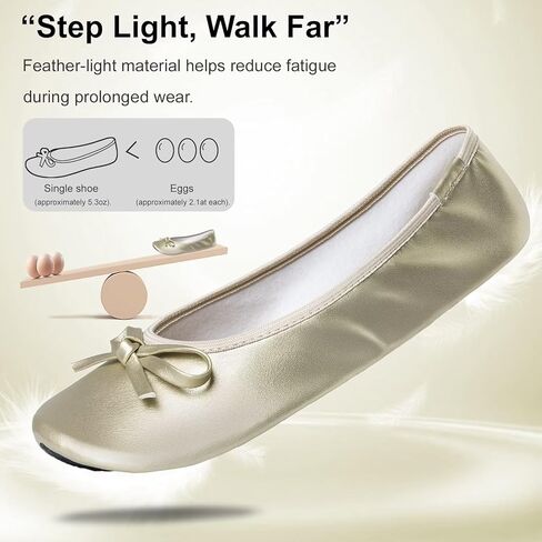 شقق زين للنساء ، شقق غير قابلة للطي قابلة للطي للنساء ، القوس جولة جولة أخمص القدمين راحة خفيفة الوزن in Kuwait