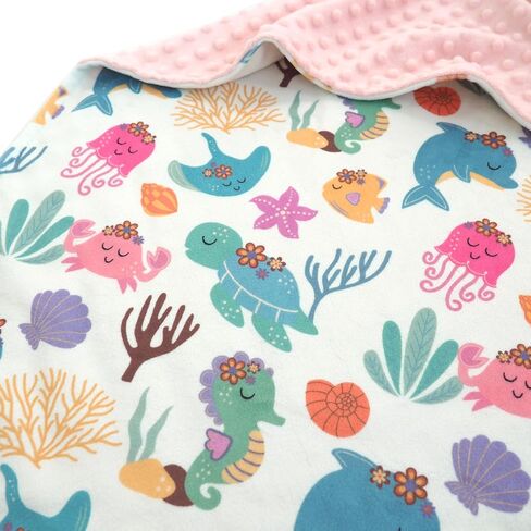 Premium Soft Plush Lightweight Minky Dot Toddler Baby Blanket for Newborn 30"x40" - Soft Baby Blanket for Boys and Girls - (Swans) Unisex in Saudi Arabia