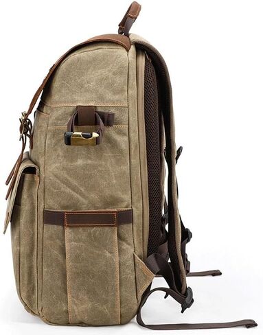 Shoulder Camera Bag Canvas SLR Camera Bag Waterproof Wax Dyed Casual Backpack(White-Dinosaur Doodle4) in Saudi Arabia