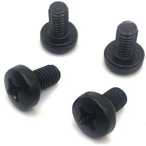 Rear License Plate Screws Compatible with Mercedes C300 - Stainless Steel - Black Oxide (Pack of 4)