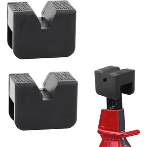2PCS Jack Pads, Jack Stand Pads, Car Jack Pad Adapter, Jack Rubber Pad Adapter, 2-3 Ton Universal Rubber Slotted Frame Rail Pinch Welds Protector, Slotted Adapter for Jack Stand and Floor Jack