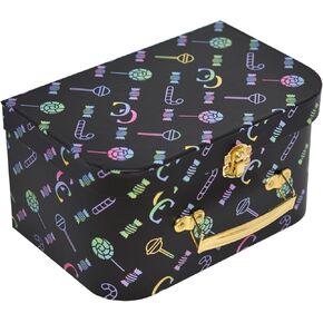 Paperboard Suitcases with Handle - Fancy Decorative Cardboard Box - Pretty Storage Boxes with Cool Graphics - Mini Luggage Set of 1 Large & 1 Medium Candy Box- Tiny Toy Organizers for Kids, Teens in Saudi Arabia