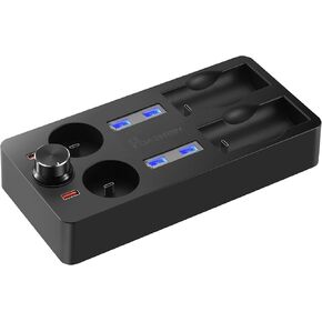 محطة شحن POARMEEY لشاشة LED للأجهزة المتعددة، محطة شحن USB بمنفذين مع فتحة 4 نوع C in Kuwait