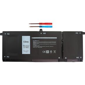 53WH H5CKD 15V Battery Replacement for Dell Inspiron 5400 5406 7405 7300 7306 7500 7506 2-in-1 Silver 5300 5301 5401 5402 5408 5409 5501 5502 5508 5509 Series Latitude 3410 3510 Vostro 5300 5301 7T8CD