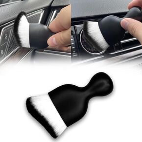 Car Interior Detailing Brush, Ultra Soft Non-Scratch Dust Brush, Car Interior Cleaning Tool for Cleaning Panels, Air Vent, Leather (Black)