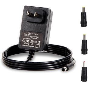 6V 1A AC DC Power Supply Adapter 6 Volts 1Amp Wall Charger DC Plug 5.5x2.1mm & 2.5mm with 3 Tips, 4.0*1.7mm 4.8*1.7mm 3.5*1.35mm for 1000mA 900mA 800mA 700mA 500mA 400mA 300mA 200mA 100mA Equipment