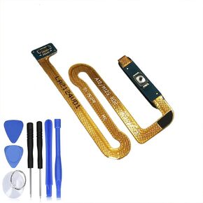 Fingerprint Sensor Power Button Flex Cable Replacement for Samsung Galaxy A12 SM-A125U M12S with Toolkit