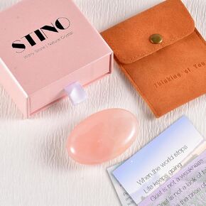 Sympathy Gift for Loss of Loved One, Unique Bereavement Memorial Sympathy Gift, Women Grief Gifts in Memory of Mom Dad Husband Pet, Worry Stone Made of Natural Crystal (Clear Quartz)