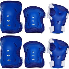 BESPORTBLE Kids Knee Pads Set- 6 in 1 Knee Pads with Adjustable Wrist Guards Toddler Children Protection Safety for Rollerblading, Skating, Scooter, Skateboard (Pink)