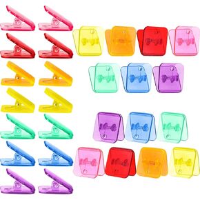 28 Pcs Colorful Self Adhesive Clips Wall Clips for Hanging Sticky Clips Flag Hanger for Wall Photo Clips for Paper Teachers Double Sided Adhesive Spring Clips for Poster Home Office Rope