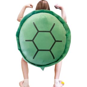 40 in Wearable Turtle Shell Pillows Tortoise Stuffed Animal Large Turtle Shell Plush Funny Dress Up for Adults (Green, 40")