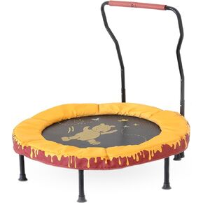 SKYWALKER TRAMPOLINES 36 Inch Indoor Outdoor Mini Trampoline for Kids and Toddlers with Net Enclosure and Handlebar, Durable Steel Frame, Safety Padding up to 100LB (Winnie The Pooh)