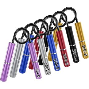 مدرب قوة القبضة 6 عبوات، مقوي قبضة اليد المعدنية 50 رطل - 300 رطل، تمرين رائع للمعصم والساعد، تمرين الساعد عالي التحمل غير قابل للانزلاق لبناء العضلات وإعادة تأهيلها in Kuwait