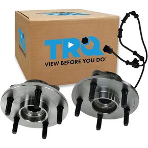 TRQ Wheel Bearing & Hub Assembly LH & RH Pair For Dodge Ram 1500 w/Speed Sensor