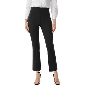 AFITNE Women's Yoga Dress Pants with Pockets Stretchy Pull On High Waisted Cropped Pants Work Casual Ankle Pants