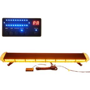 Black Aluminium Case 12V - 24V 53" 108 LED Amber LightBar Emergency LightBar Warning LightBar Recovery Rescue Beacon LightBar Wrecker Flashing LightBar