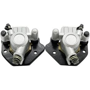 M MATI Front Left Right Brake Calipers & Pads for Kawasaki Bayou 300 2x4 KLF300-B 1988-2004 43041-1520 43041-1521 43041-1252 43041-1253