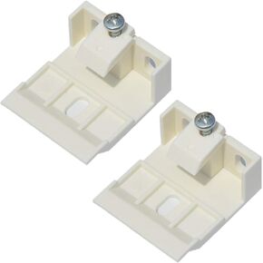 2pcs Mount Bracket Holder for Pleated and Cellular Shades Headrail Support Bracket Clip White Plastic for Wide Beam Folding Blinds