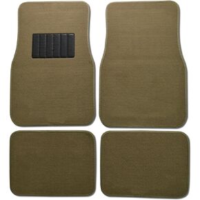 BDK MT-100-BK Classic Carpet Floor Mats for Car & Auto - Universal Fit -Front & Rear with Heelpad (Black)