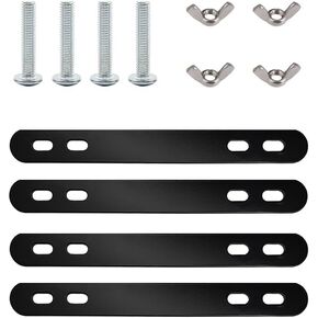 Mounting Brackets with Screws and Nuts for Bike Basket Installation, Metal Sheets Iron Plates Basket Holder Mount Adapter for Bicycle Cargo Rack, DIY Crafts Home Decor