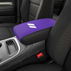 Car Center Console Armrest Cover for Dodge Durango 2011-2013 2014 2015 2016 2017 2018 2019 2020 Leather Anti-Scratch Central Box Lid Protector Cushion Interior Accessories-Carbon Fibre+Black