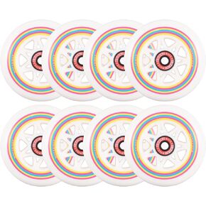 Lollipop Boardwalk Inline Skate Wheels (8-Pack with Bearings, Spacers and Washers) (Various Size Options Available)