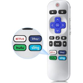 بديل لجهاز التحكم عن بعد Roku-TV المتوافق مع أجهزة تلفزيون TCL/Onn/Hisense/Philips/Westinghouse/Sharp Roku (ليس للعصا والصندوق) in Kuwait