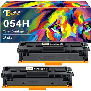 Toner Bank Compatible Toner Cartridge Replacement for Canon 054H 054 Black CRG054H Color ImageCLASS MF644Cdw MF642Cdw LBP622Cdw MF641Cw MF644 MF642 Printer Ink 2-Pack