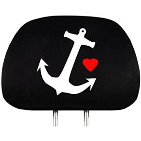 New Interchangeable Car Seat Headrest Cover Universal Fit for Cars Vans Trucks - One Piece (Anchor) in Kuwait