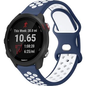 Meliya Bands Compatible with Garmin Forerunner 245/645 Band, Forerunner 55/158 Band, 20mm Replacement Soft Silicone Sport Band for Garmin Forerunner 645/245 Music, Forerunner 55/158 Smart Watch