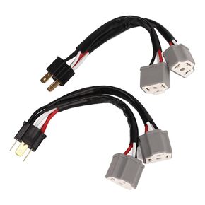Headlamp Splitter Wire,2Pcs 9003 H4 Headlights Wiring Harness Socket Adapter Male to Female 2 Way Splitter Wires for Truck Pickup LED Cable Plug
