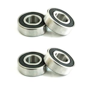 4pcs 6202RS Bearings Front and Rear Wheel Bearing Set for Coleman Powersports CT200U Trail CT200U-EX BT200X 196cc Baja Warrior MB165 MB200 Mini Bikes 6202RS