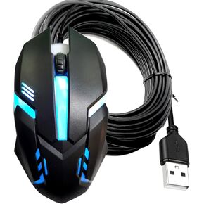 Slim USB 2.0 A Mouse 25FT، ماوس كمبيوتر USB سلكي - ماوس USB سلكي لأجهزة الكمبيوتر المحمولة وأجهزة الكمبيوتر الشخصية وأجهزة التحكم التكيفية PS5 وXbox - اليد اليمنى أو اليسرى وحدة التحكم التكيفية UseXbox in Kuwait