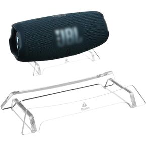 TXEsign Desktop Stand for JBL Charge 5/JBL Charge 4/JBL Charge 3 Bluetooth Speaker, Acrylic Table Holder Speaker Stand for JBL Charge Speakers Base Display Stand Anti-Slip Table Stand (Black)