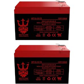 بطارية Neptune Brand NT12120 12V 12Ah بديلة SLA/AMG لبطارية سكوتر كهربائية رباعية صغيرة MotoTec 24V - عبوتان in Kuwait