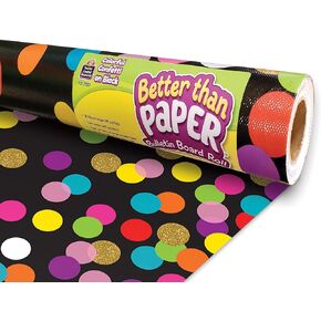Teacher Created Resources Colorful Confetti on Black Better Than Paper Bulletin Board Roll (TCR77037)