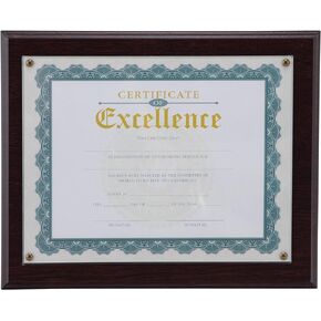 V-Light Picture Frame, Diploma Frame, 8.5 x 11 Inch Picture Frame, Certificate Holder, Degree Frame, Mahogany
